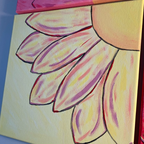 Handmade flower canvas painting! - Picture 4 of 7